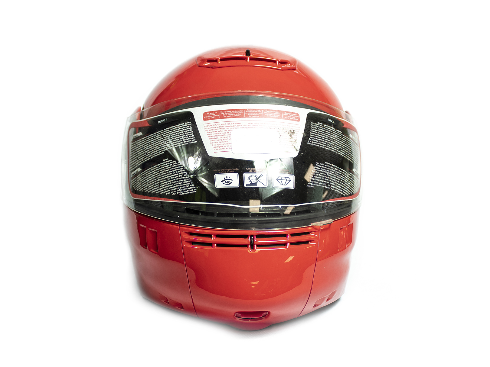 Foto 5 pulgar | Casco Infantil para Moto Kinlley K301 Integral Talla XL color Rojo