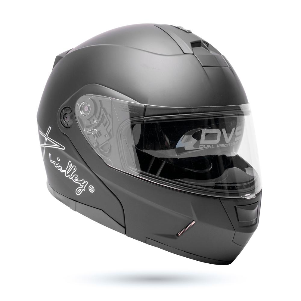 Foto 2 pulgar | Casco para Moto Kinlley Helmet A119 Abatible talla Xl Negro