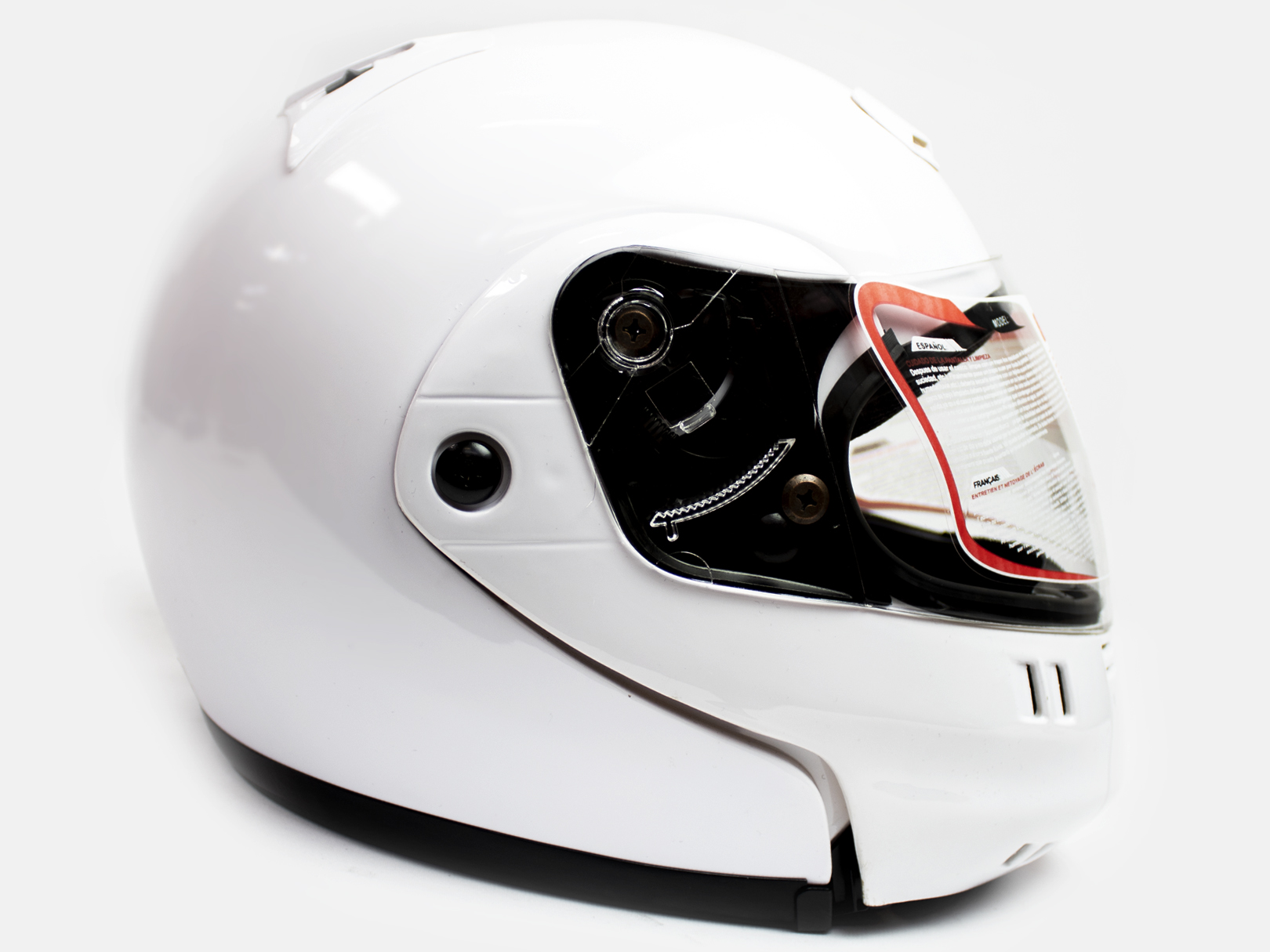 Foto 2 pulgar | Casco para Moto Kinlley K301 color Blanco Abatible Talla Grande