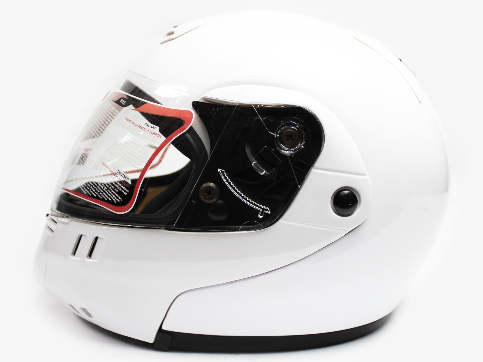 Foto 4 pulgar | Casco para Moto Kinlley K301 color Blanco Abatible Talla Grande