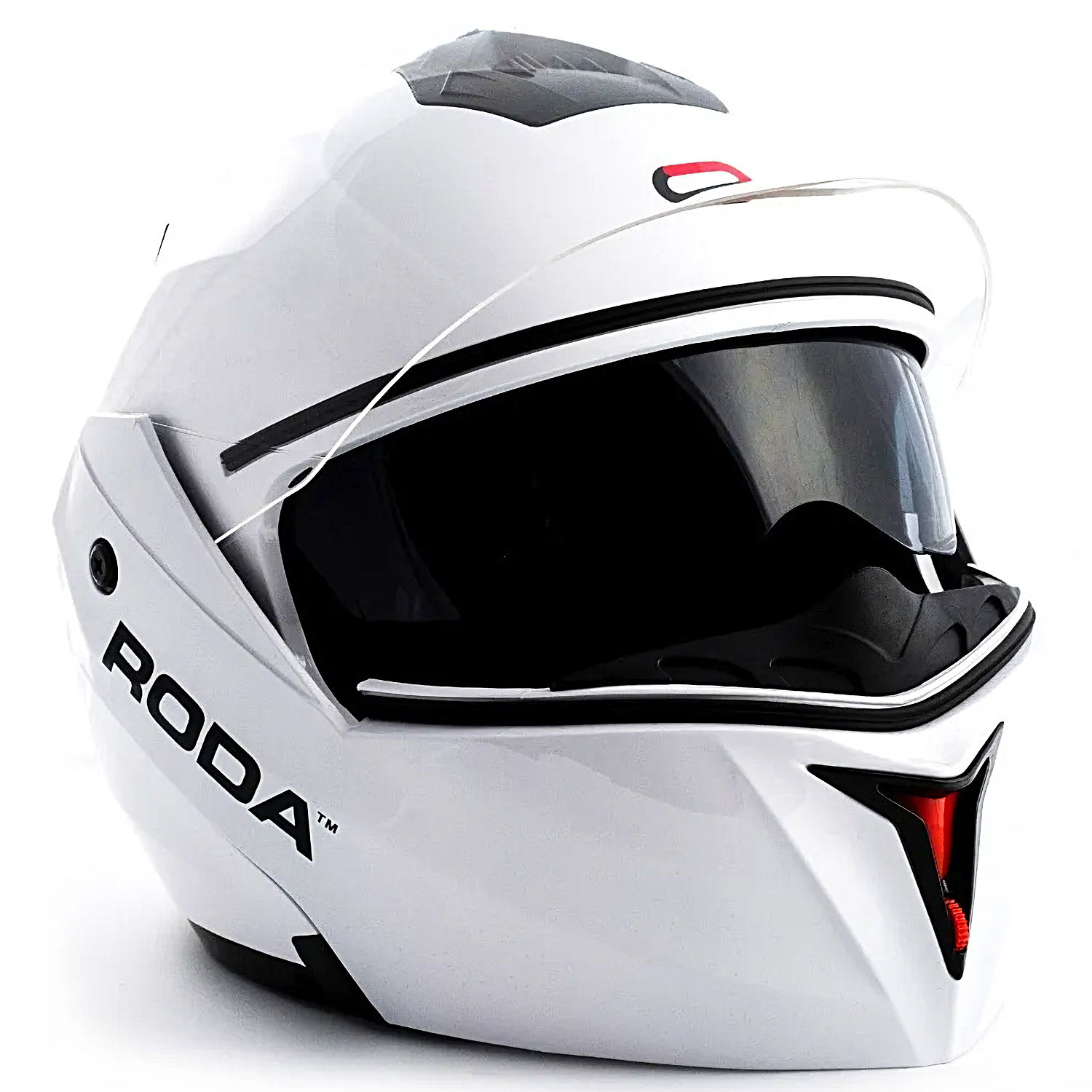 Foto 2 pulgar | Casco para Moto Roda Revenge  color Blanco Abatible Talla M