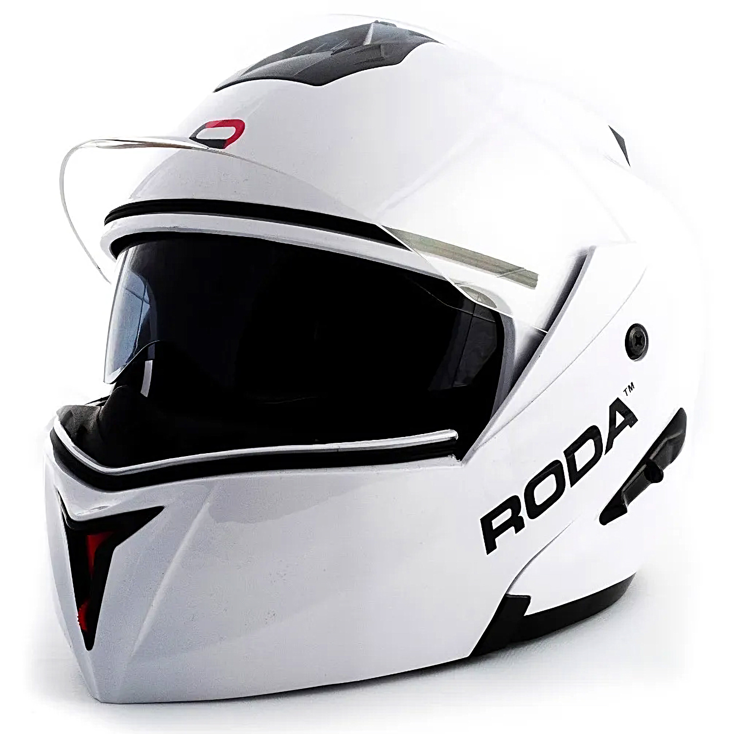 Foto 3 pulgar | Casco para Moto Roda Revenge  color Blanco Abatible Talla M