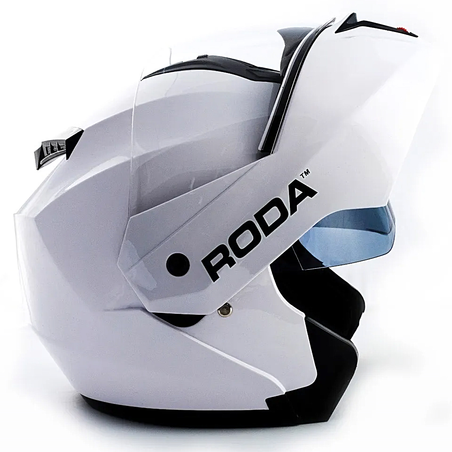 Foto 4 pulgar | Casco para Moto Roda Revenge  color Blanco Abatible Talla M