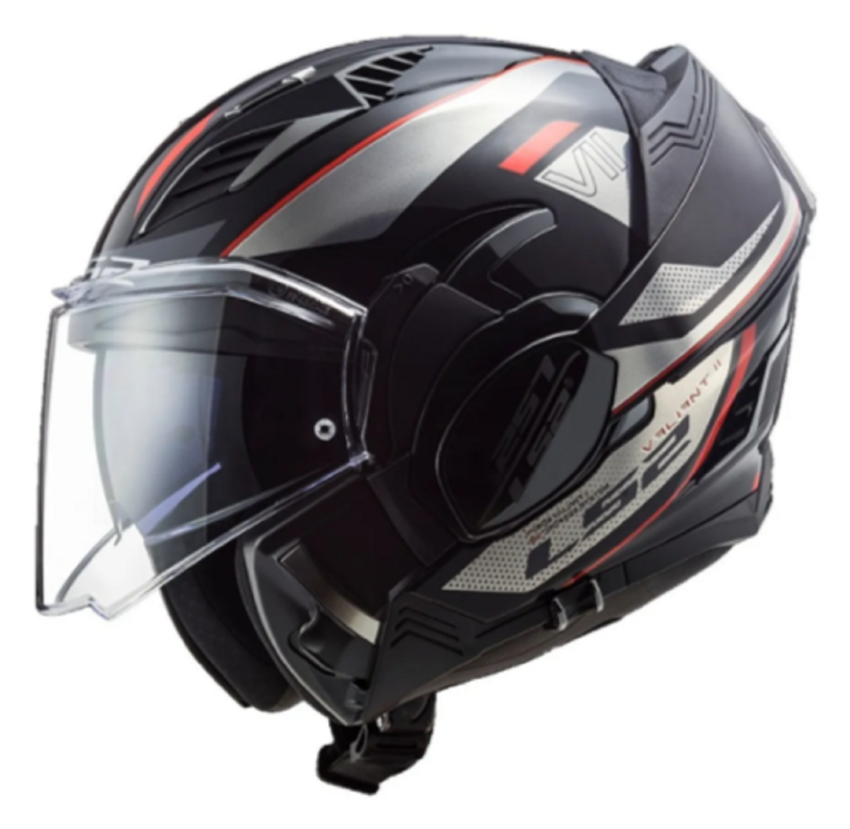 Foto 3 pulgar | Casco Abatible para Moto Ls2 Ff900 Valiant 2 Hub Negro Cromo Talla S