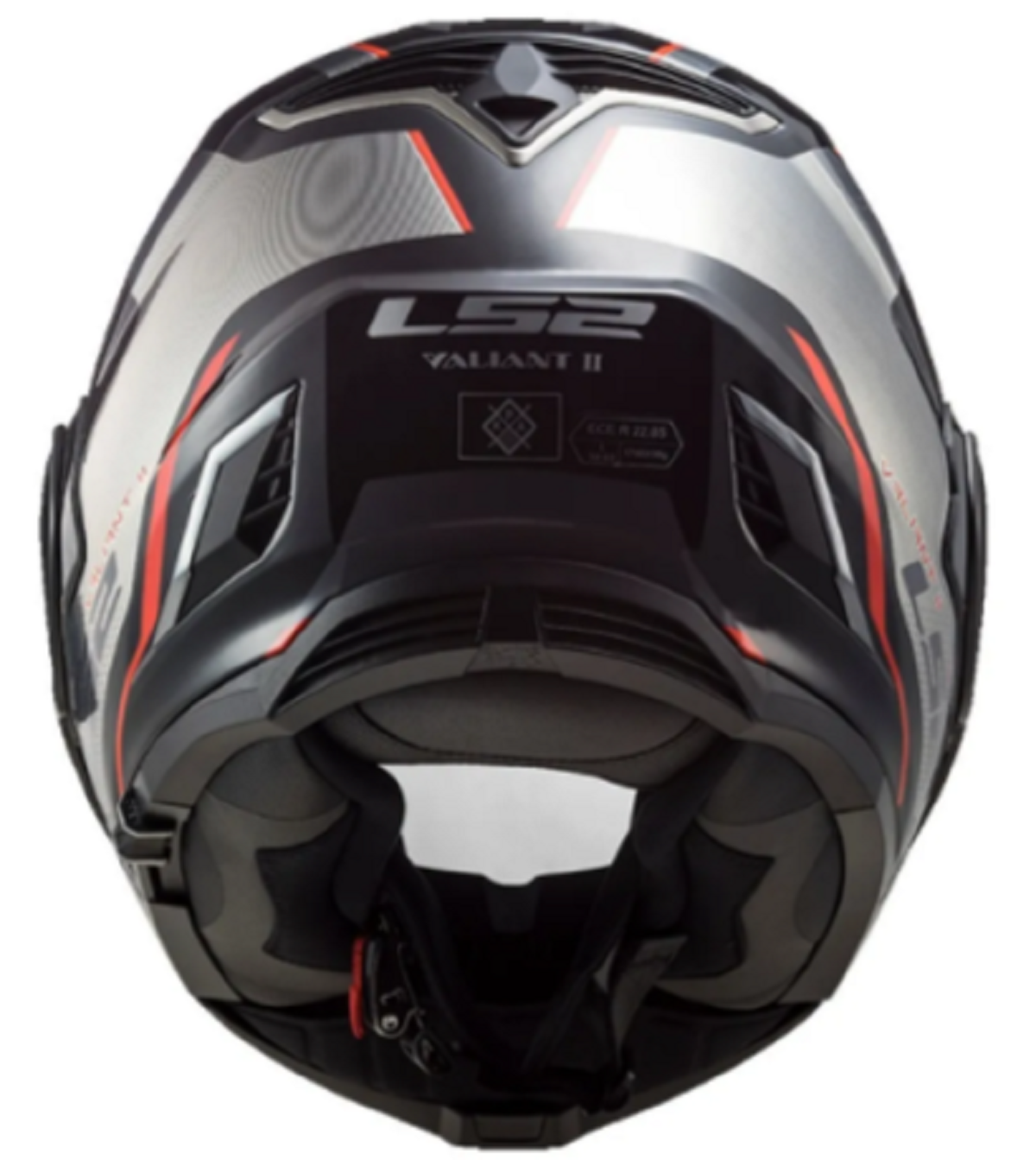 Foto 4 pulgar | Casco Abatible para Moto Ls2 Ff900 Valiant 2 Hub Negro Cromo Talla S