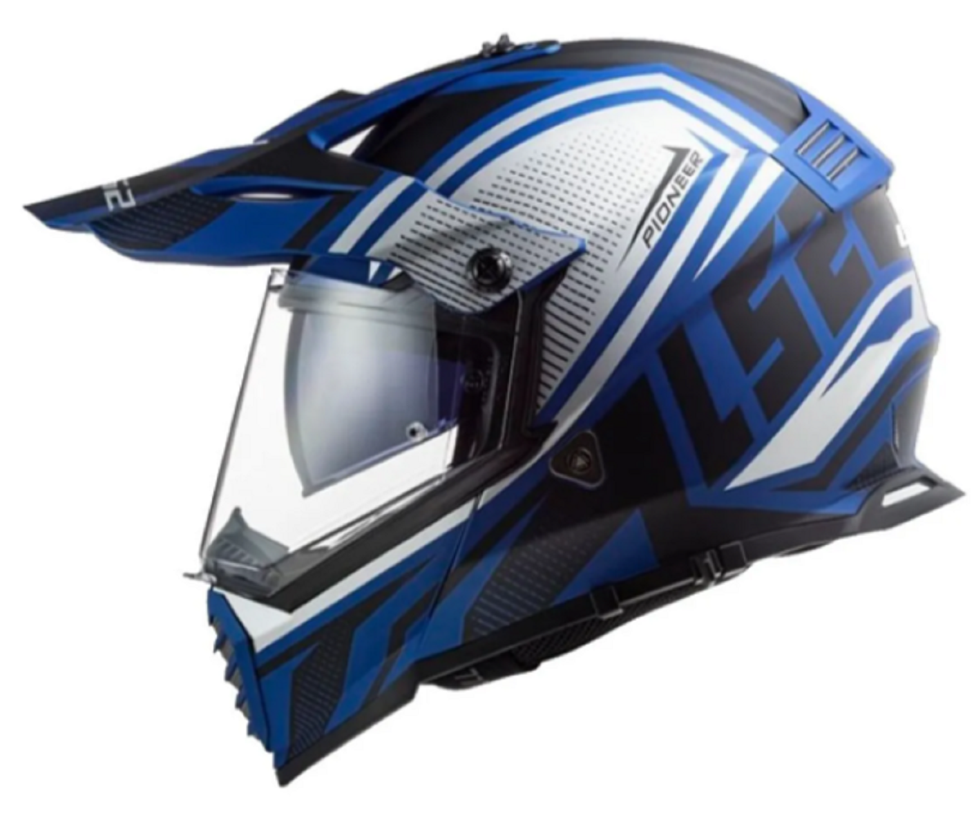 Foto 2 | Casco Doble Propósito Ls2 Pionner Evo Master color Azul con Blanco Talla L