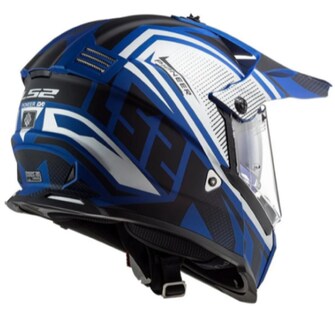 Foto 3 | Casco Doble Propósito Ls2 Pionner Evo Master color Azul con Blanco Talla L