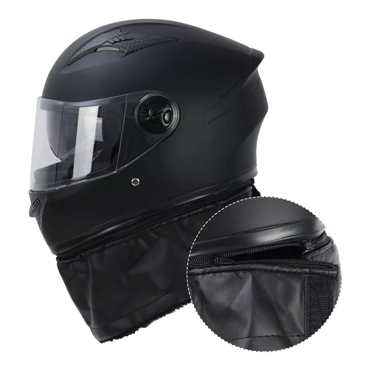 Foto 2 | Casco Abatible Eo Safe Imports Esi-6582 color Negro para Motocicleta Anti Niebla Espejo Doble