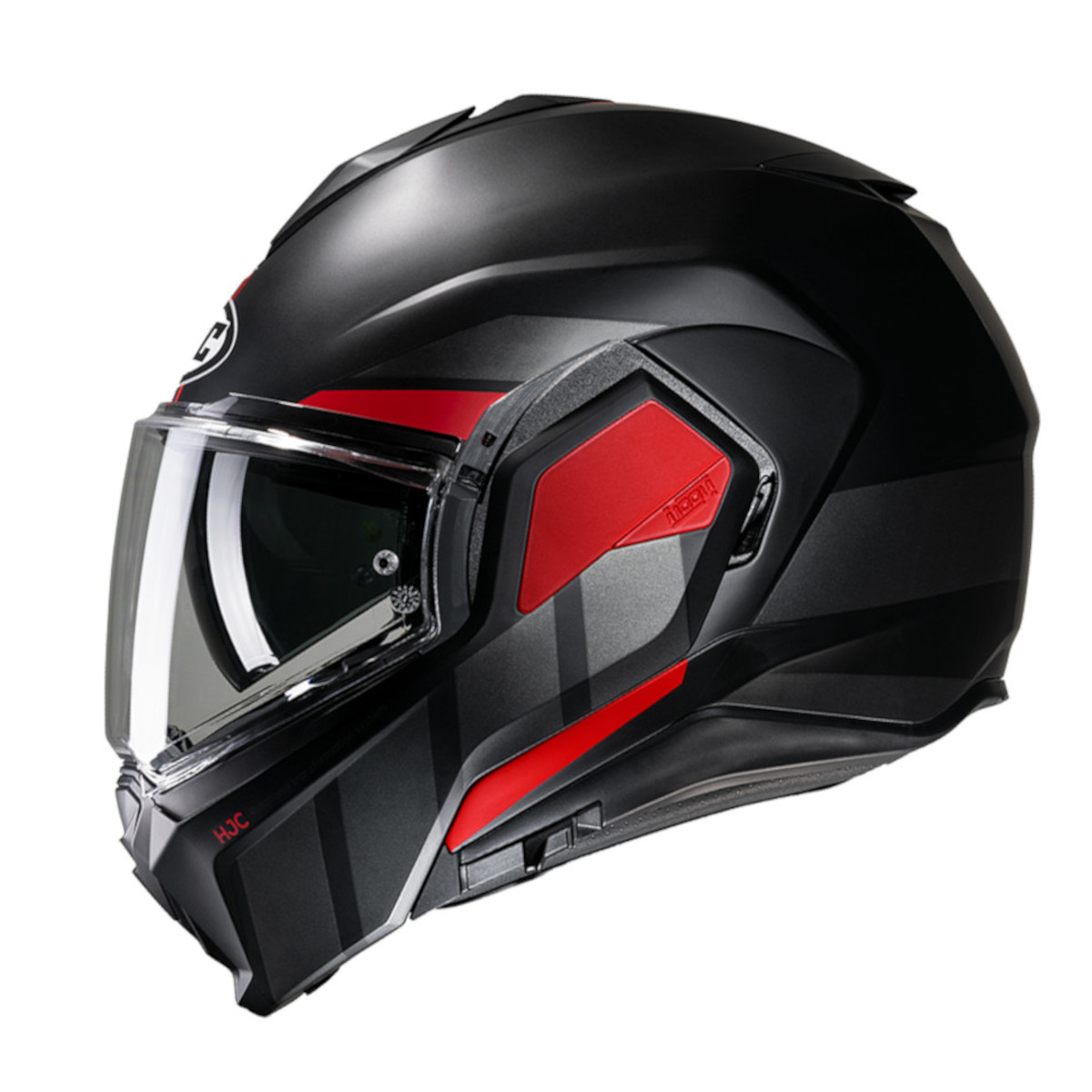 Foto 4 pulgar | Casco Abatible Hjc I100 Beis Negro Rojo Ecer22-06 + Pinlock