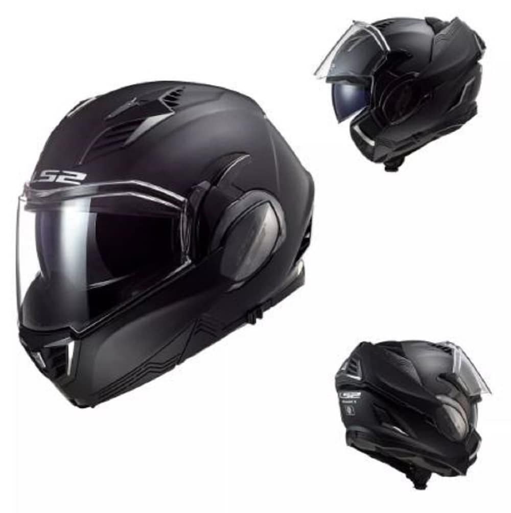 Casco Abatible Para Moto Ls2 Ff900 Valiant Ii Negro Mate $7,342