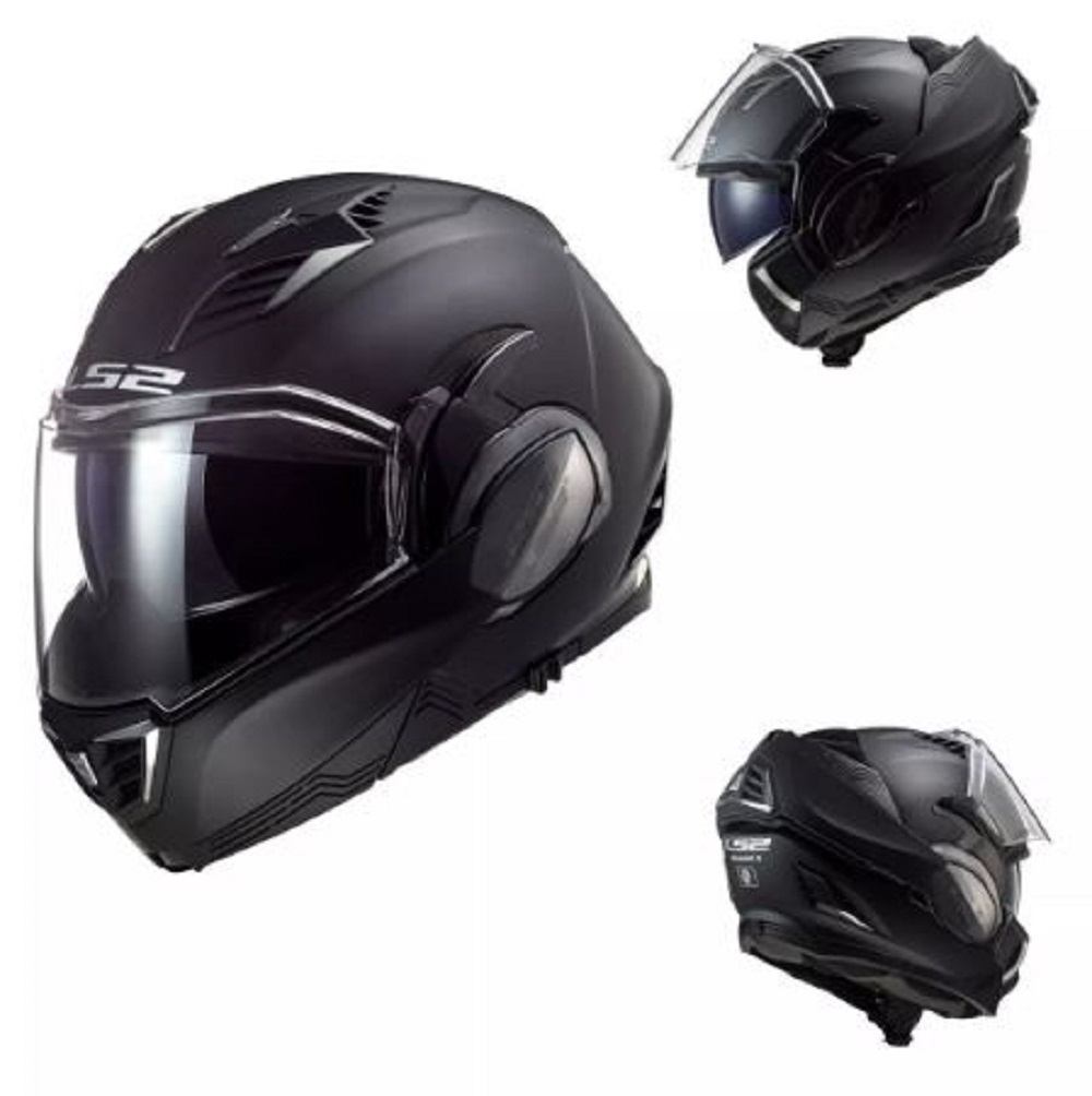 Casco Abatible Para Moto Ls2 Ff900 Valiant Ii Negro Mate