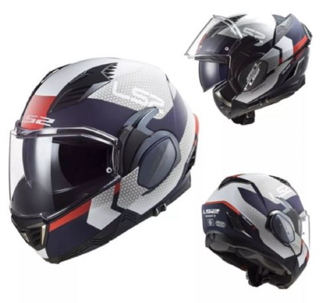 Casco Abatible Para Moto Ls2 Ff900 Valiant Ii Citius Azul