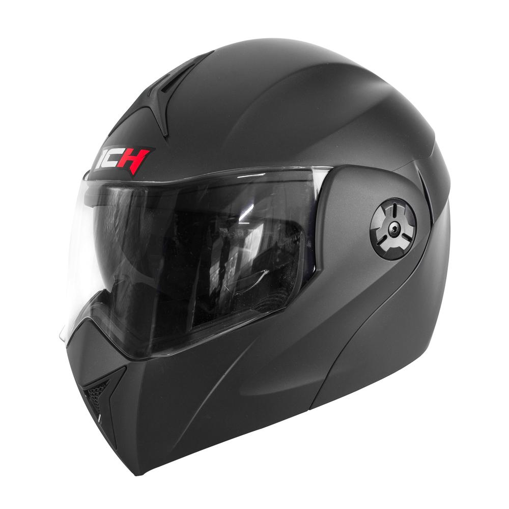 Casco Abatible para Motociclista Ich SP SOLID color Negro Talla M