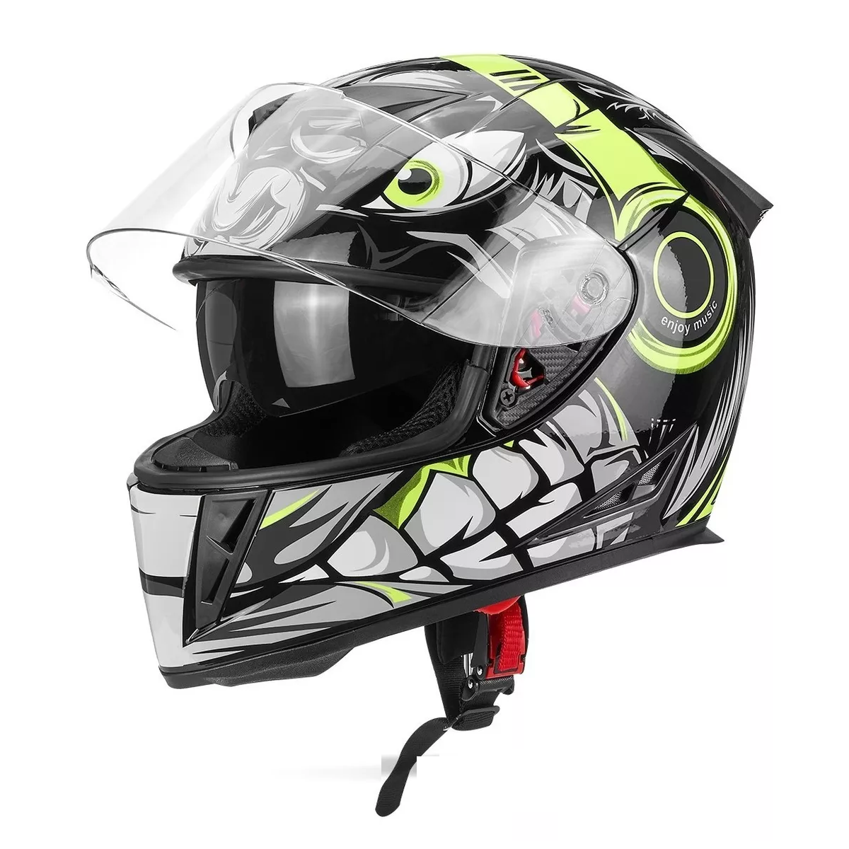 Cascos Abatible para Moto Antirreflejos Doble Lente Segura Eo Safe Imports Esi-7958 Multicolor