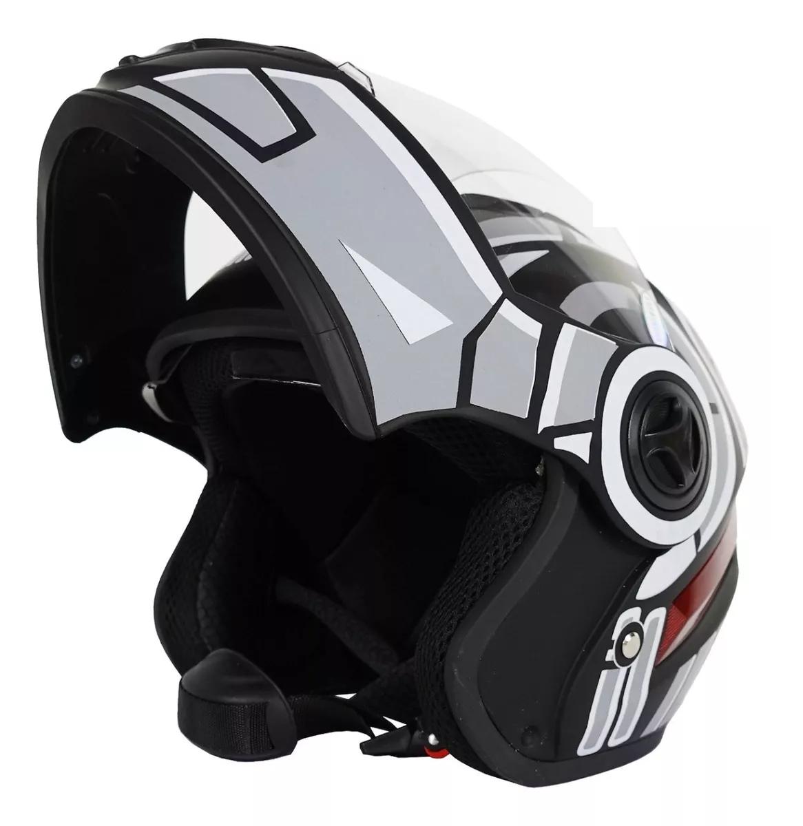 Foto 4 pulgar | Casco con Respirador Doble Lente Abatible Moto Talla M Eo Safe Imports Esi-8977 Multicolor