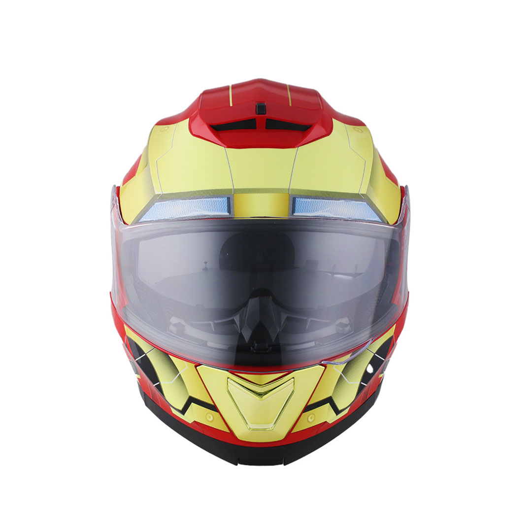 Foto 4 pulgar | Casco Edge Abatible Iron Man Marvel Certificado Dot