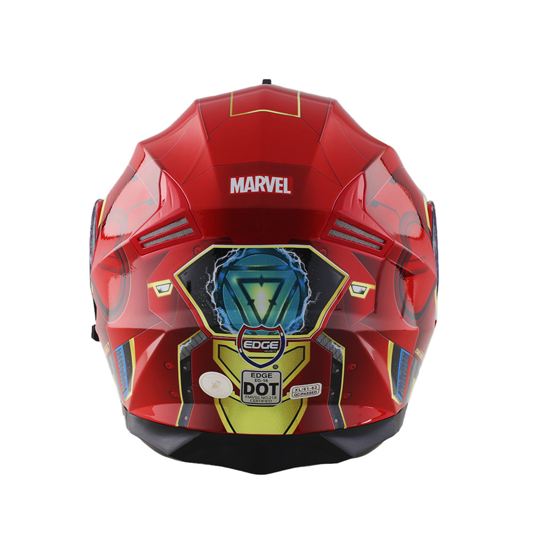 Foto 4 | Casco Edge Abatible Iron Man Marvel Certificado Dot