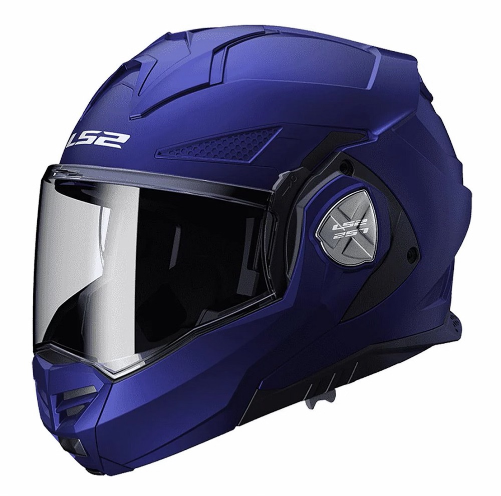 Casco Abatible De Moto Ls2 Ff901 Advant X Solid Azul Mate