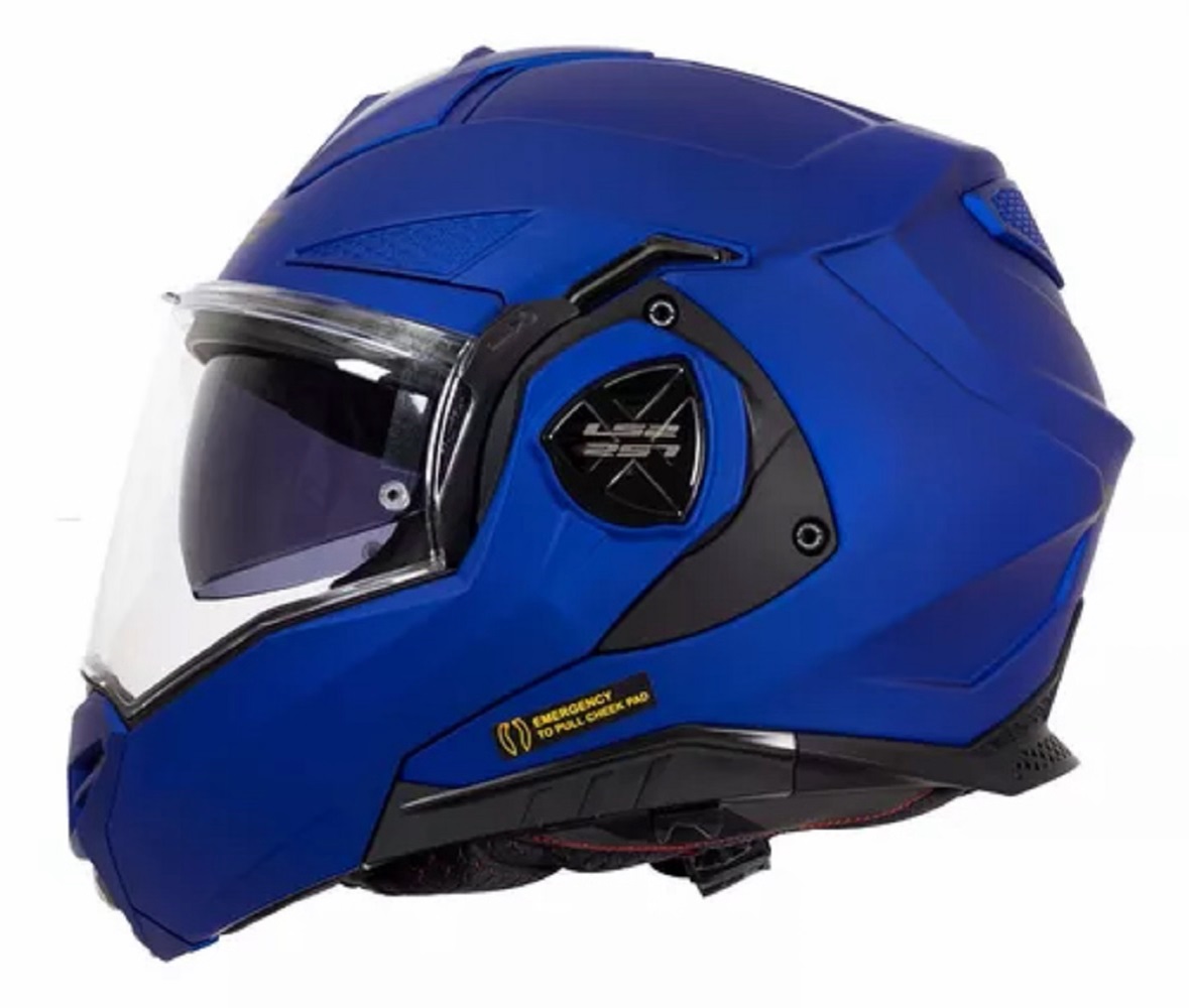 Foto 3 pulgar | Casco Abatible De Moto Ls2 Ff901 Advant X Solid Azul Mate