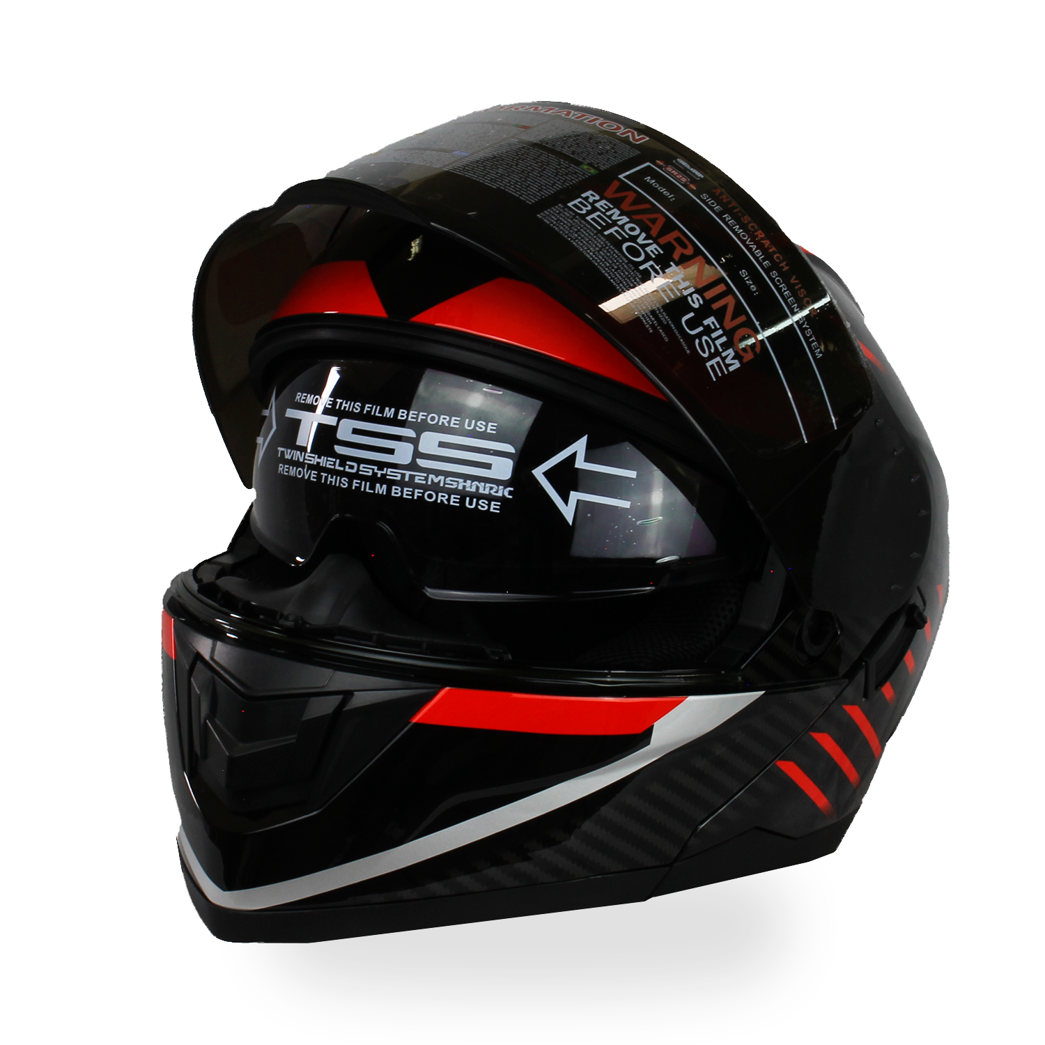 Foto 3 | Caso Abatible Maxline para Moto Midnight Rojo Talla L Dot