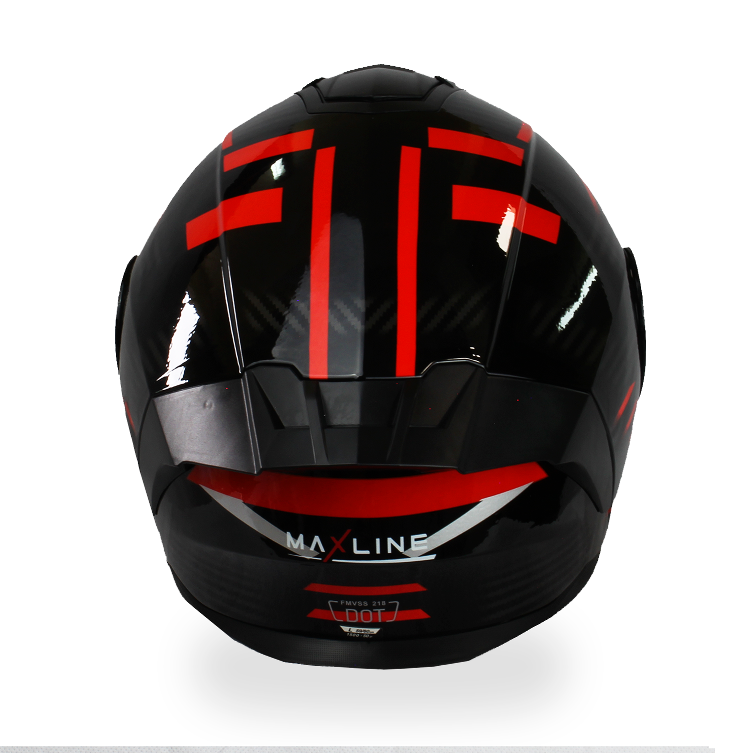 Foto 7 | Caso Abatible Maxline para Moto Midnight Rojo Talla L Dot