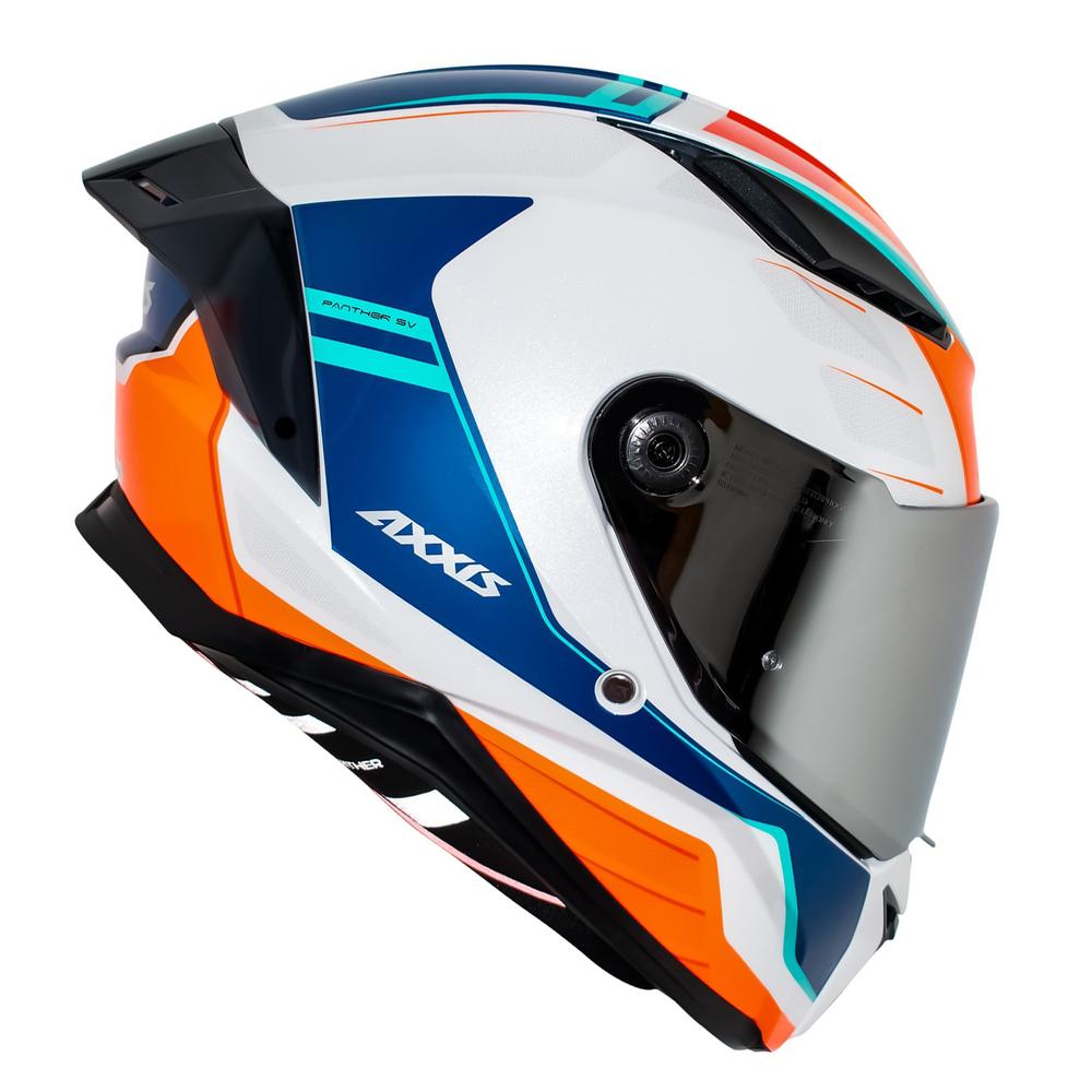 Foto 2 | Casco Para Motociclista Talla Xl Integral Panther Prestige A4 Naranja Fluor Amarillo Axxis