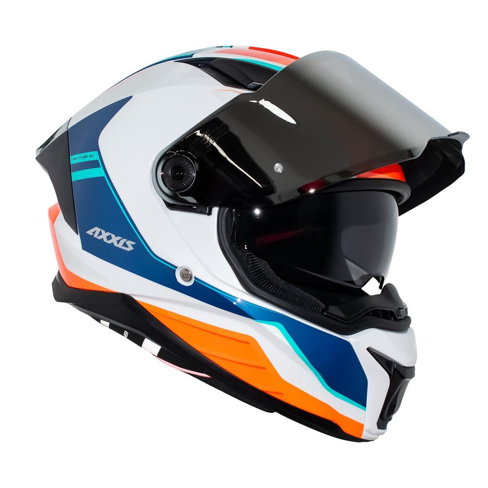 Foto 5 pulgar | Casco Para Motociclista Talla Xl Integral Panther Prestige A4 Naranja Fluor Amarillo Axxis