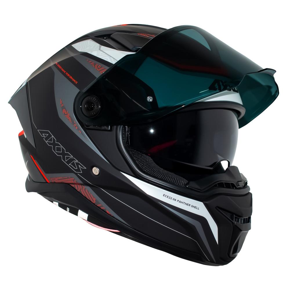 Foto 5 pulgar | Casco Para Motociclista Talla Xl Integral Panther Thorn B2 Gris Mate Axxis