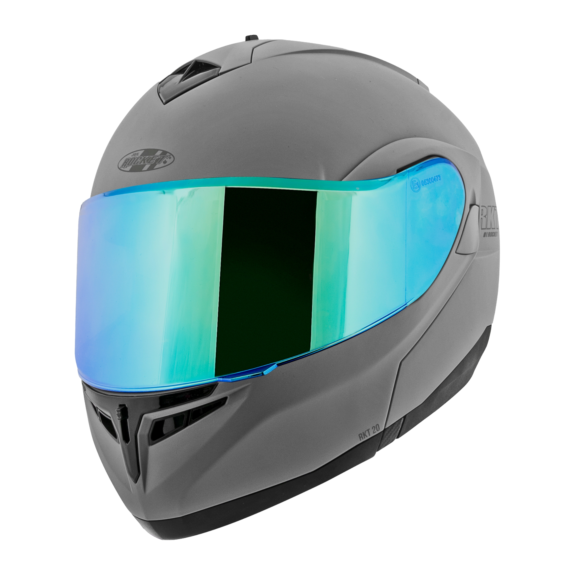 Casco Abatible  Joe Rocket Rkt 20 Ion Gris + Mica Iridium