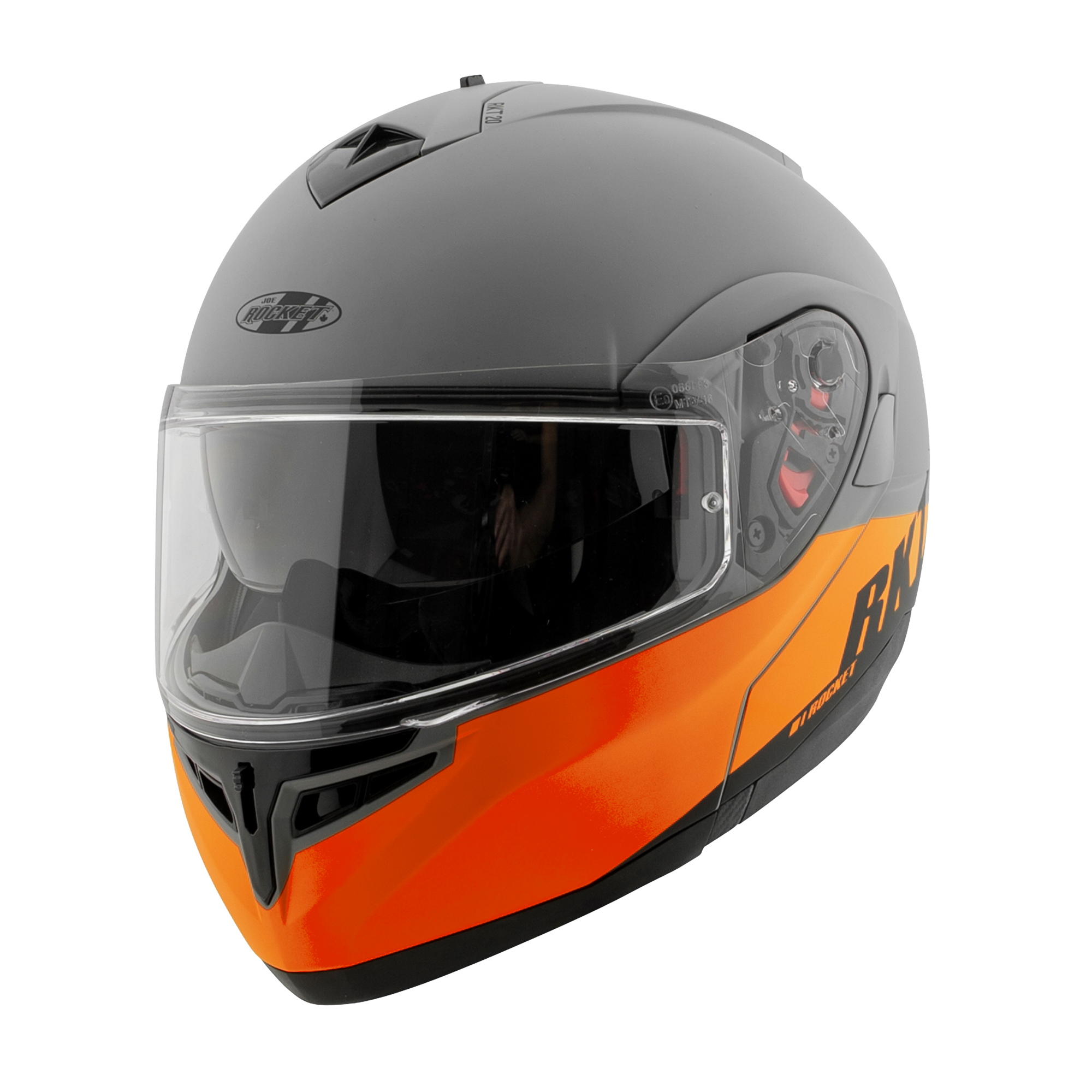 Foto 2 pulgar | Casco Abatible Joe Rocket Rkt 20 Sonic Naranja + Mica Iridium