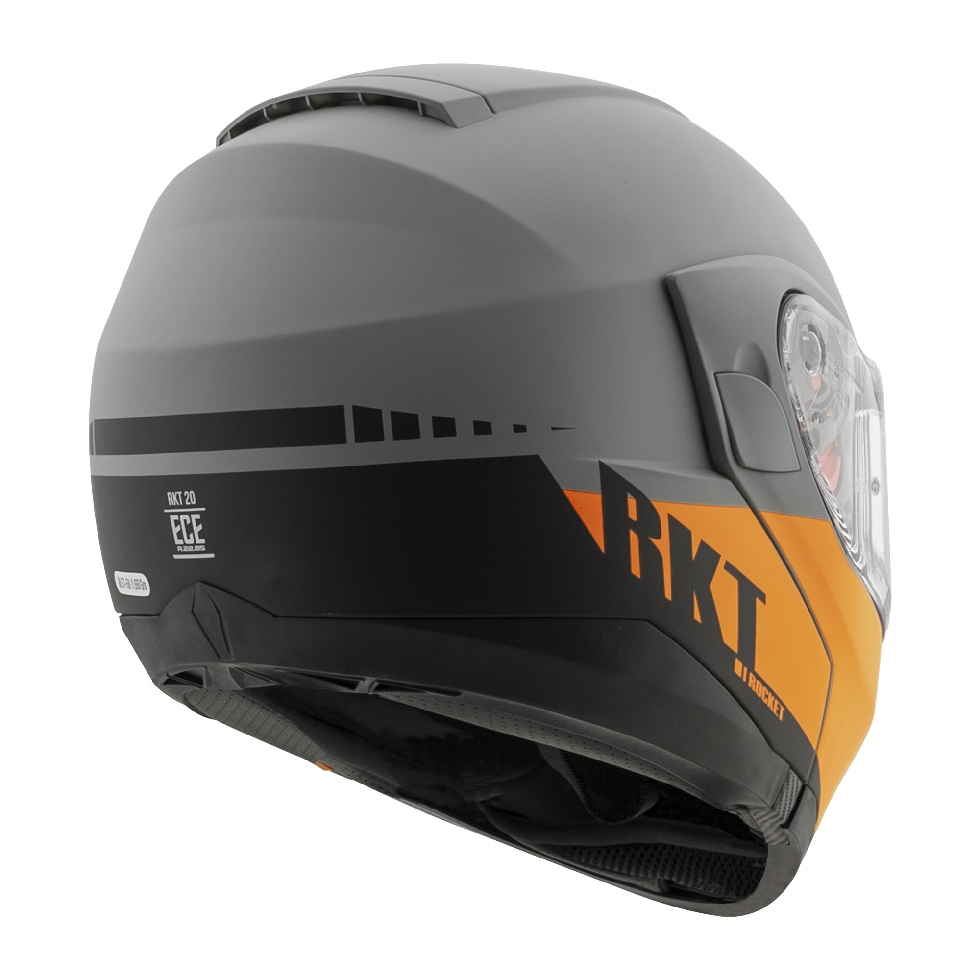 Foto 5 pulgar | Casco Abatible Joe Rocket Rkt 20 Sonic Naranja + Mica Iridium