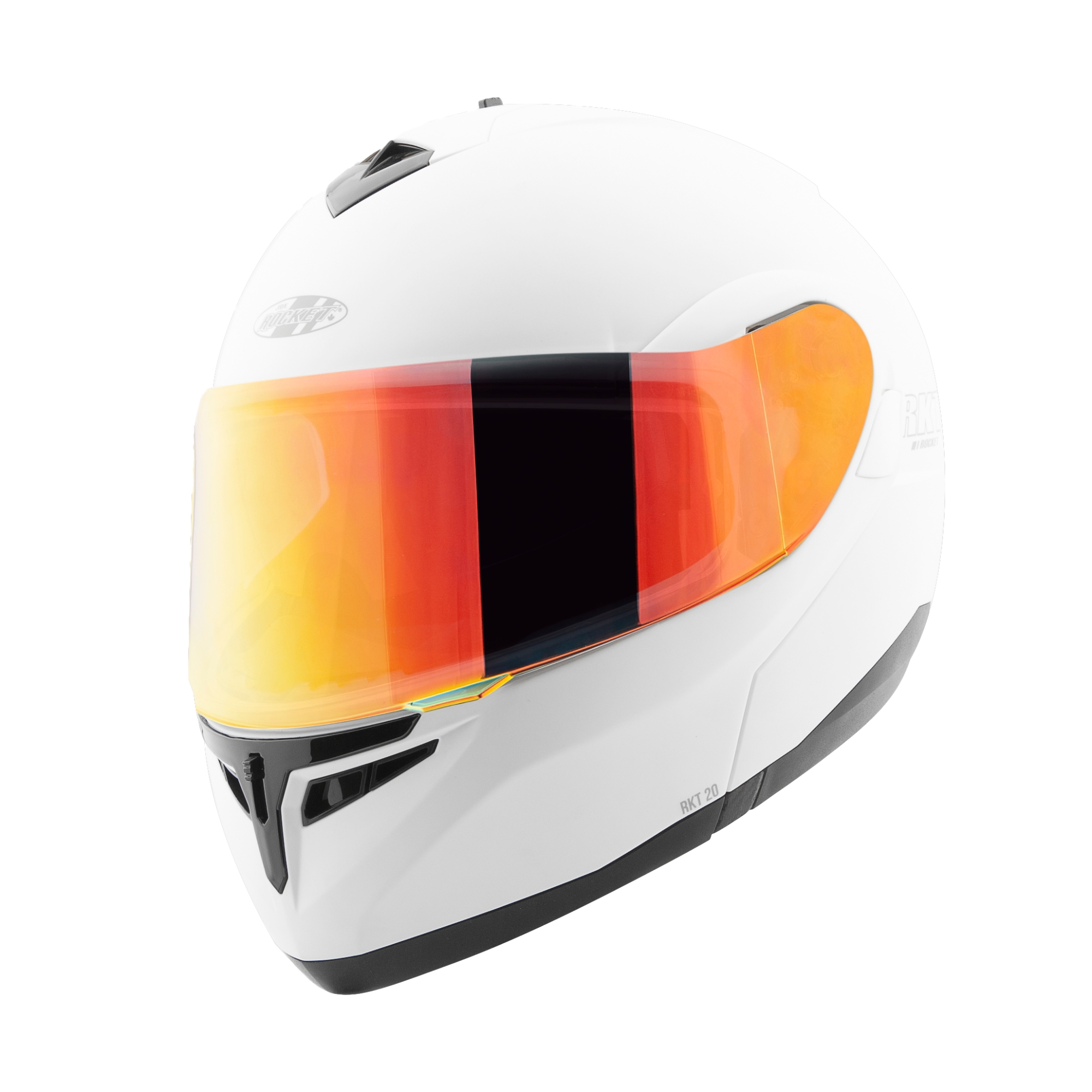 Casco Abatible Joe Rocket Rkt 20 Ion Blanco + Mica Iridium