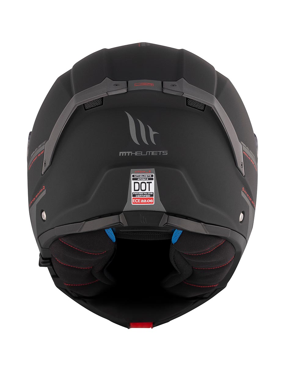 Foto 4 | Casco Abatible Para Moto Mt Helmets Atom 2 Negro Mate Dot