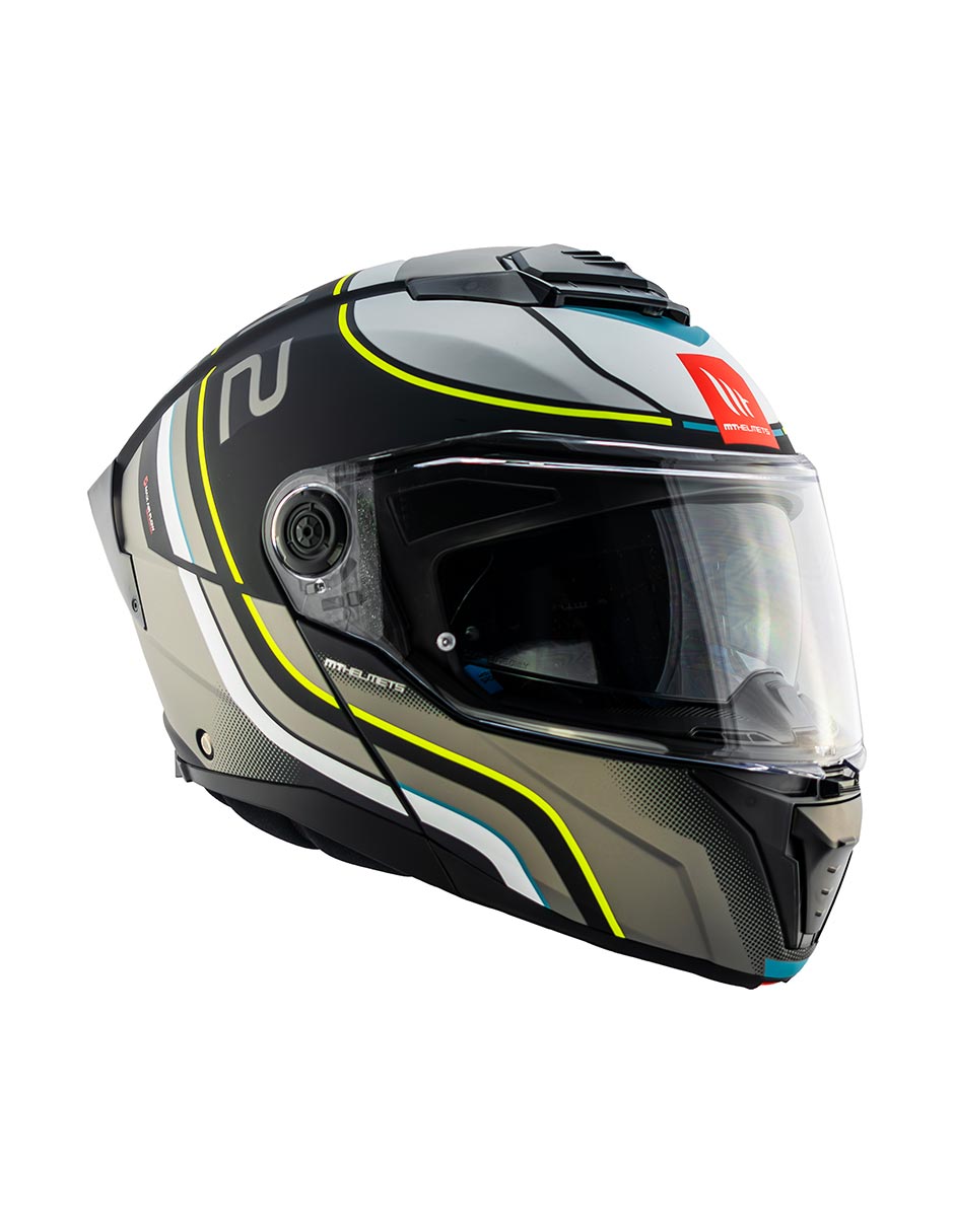 Casco Abatible Mt Helmets Atom 2 Xenom B13 Gris Certificado $3,270