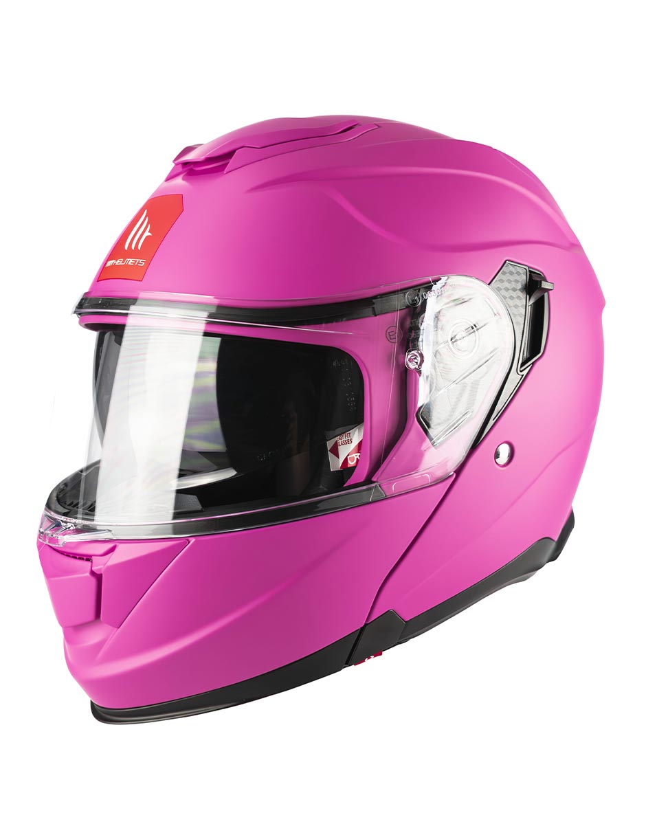 Casco Abatible Mujer Mt Helmets Exodus Rosa Doble Certificación