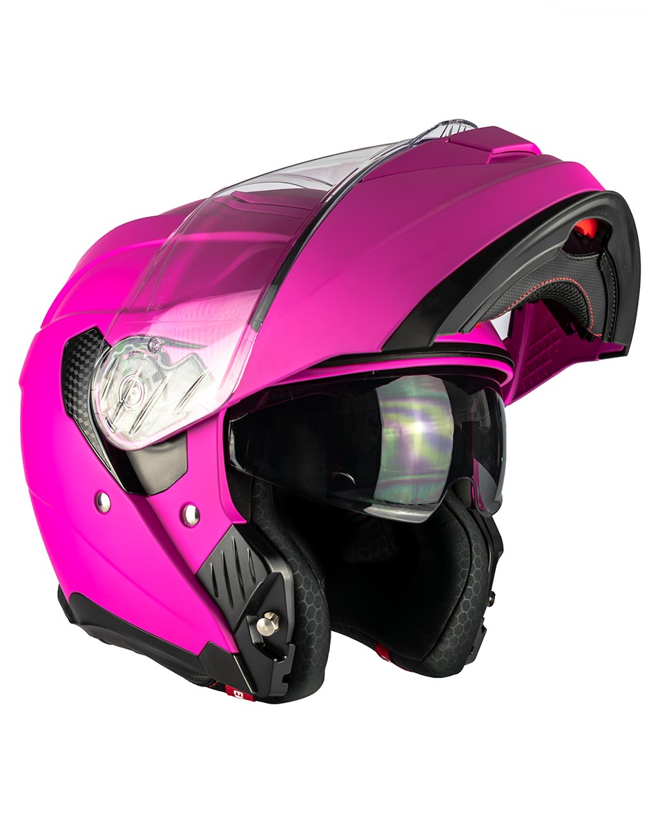 Foto 5 | Casco Abatible Mujer Mt Helmets Exodus Rosa Doble Certificación