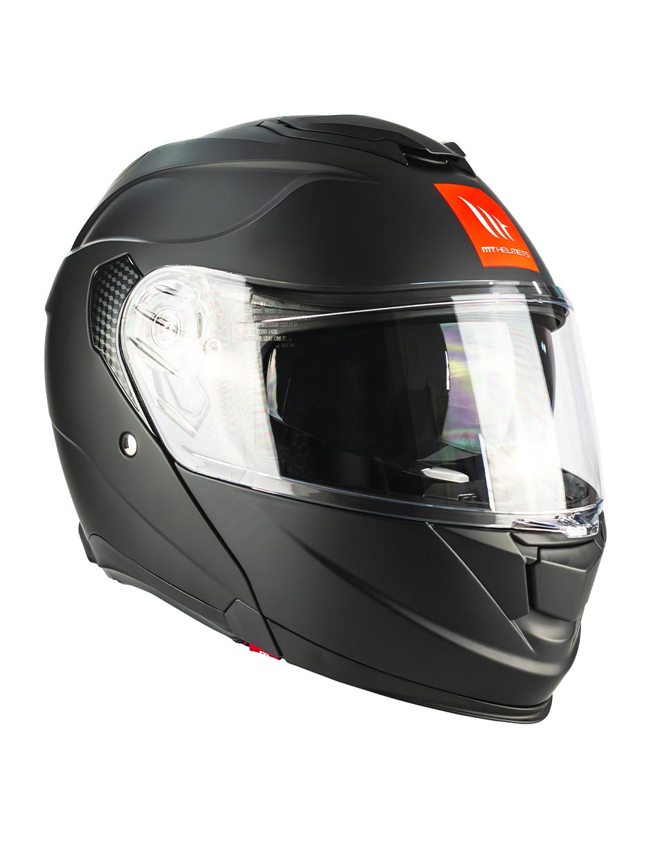 Casco Abatible Moto Mt Helmets Exodus Negro Doble Certificación