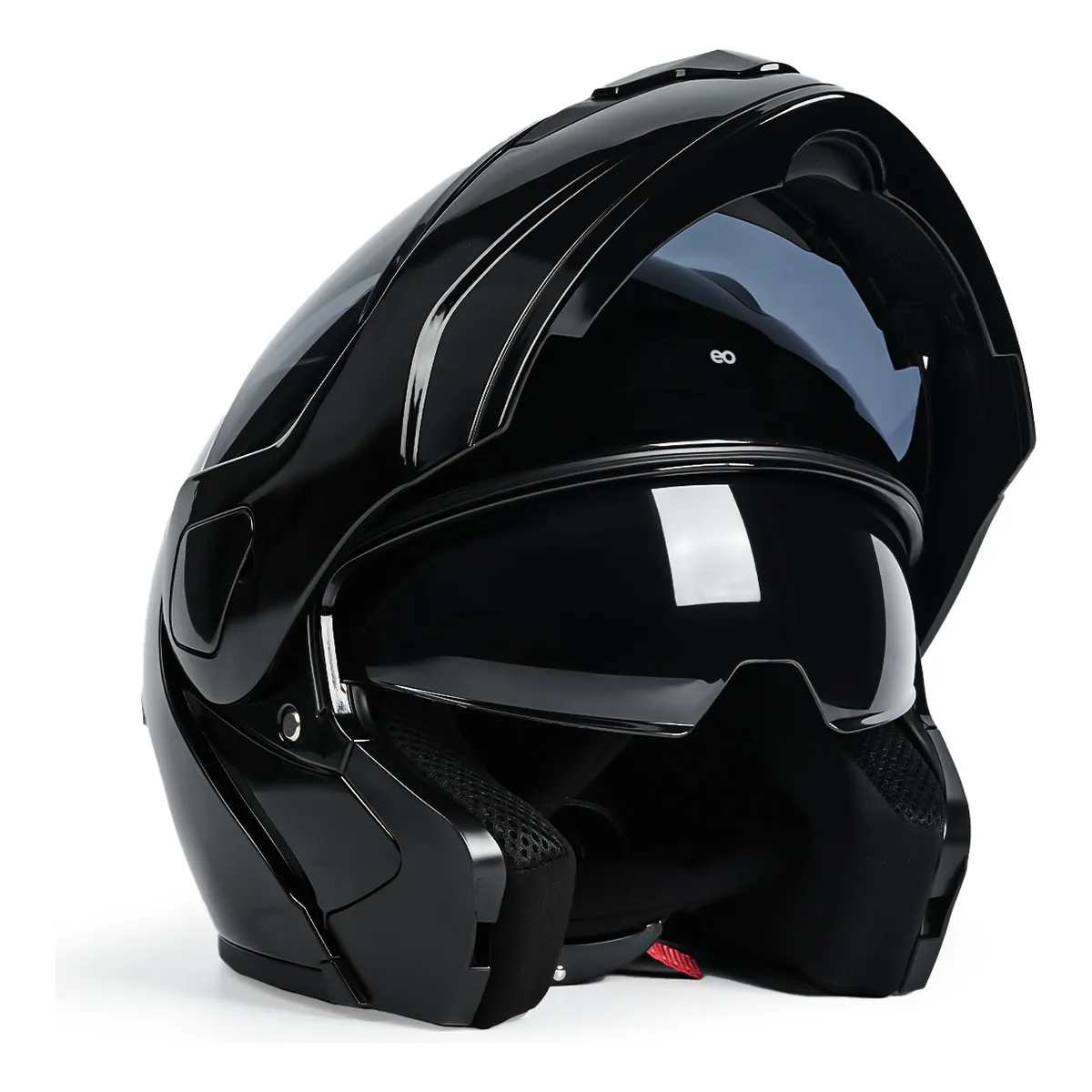 Foto 4 pulgar | Casco Motociclista Talla M Eo Safe Imports Esi-18628 Negro Brillante