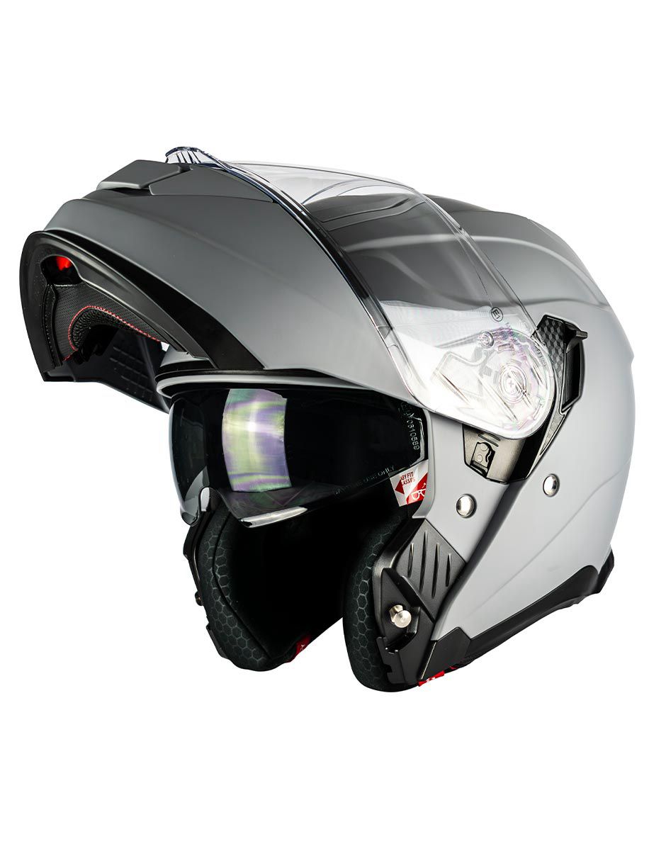 Foto 7 | Casco Abatible Mt Helmets Exodus Doble Certificación Gris