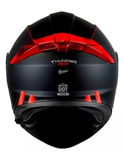 Foto 4 | Casco Kov Thunder Racing Abatible Rojo Mica Humo Con Alerón