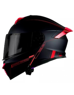 Foto 1 | Casco Kov Thunder Racing Abatible Rojo Mica Humo Con Alerón