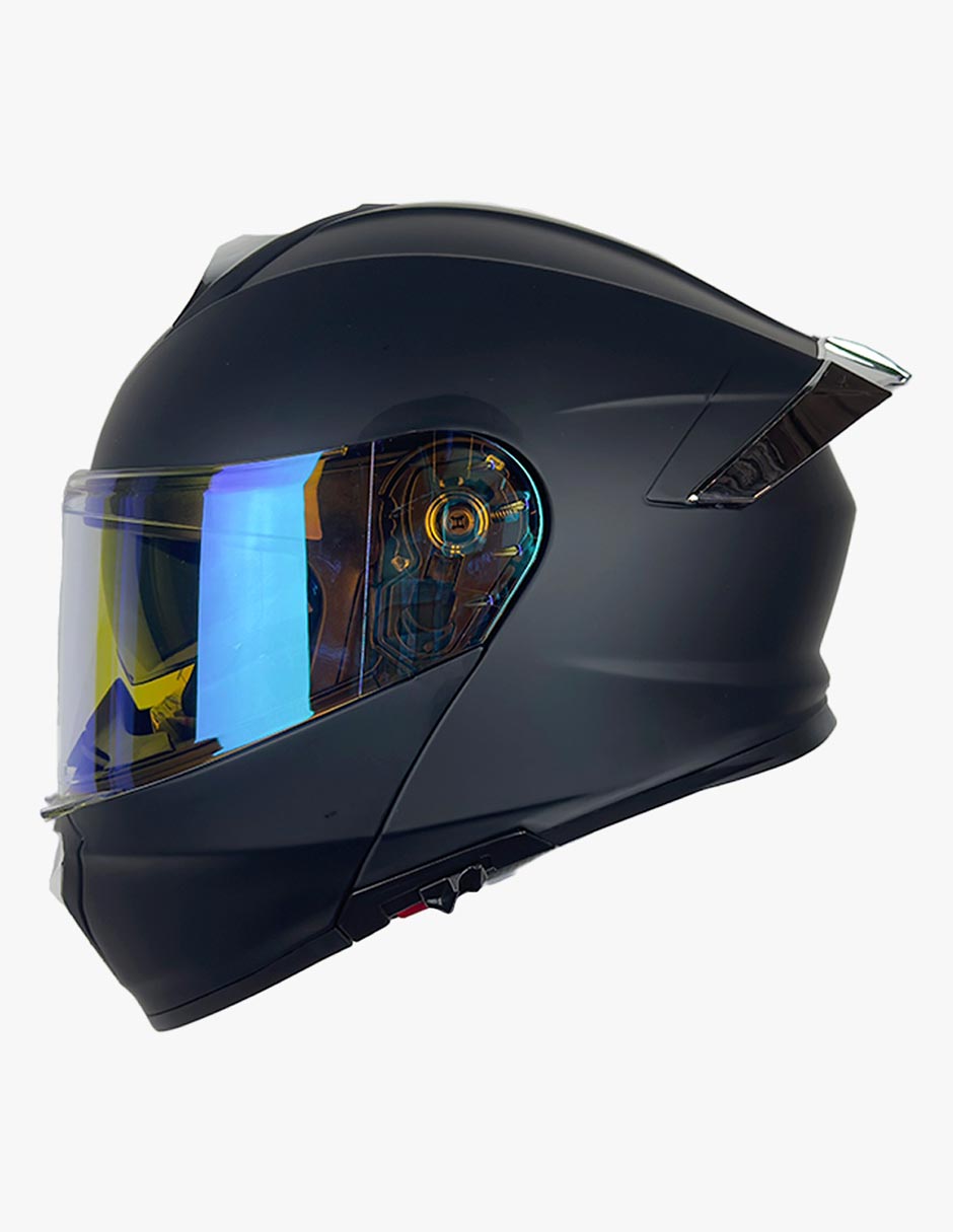 Foto 1 | Casco Abatible Kov Thunder Plata  Visión Nocturna Dot