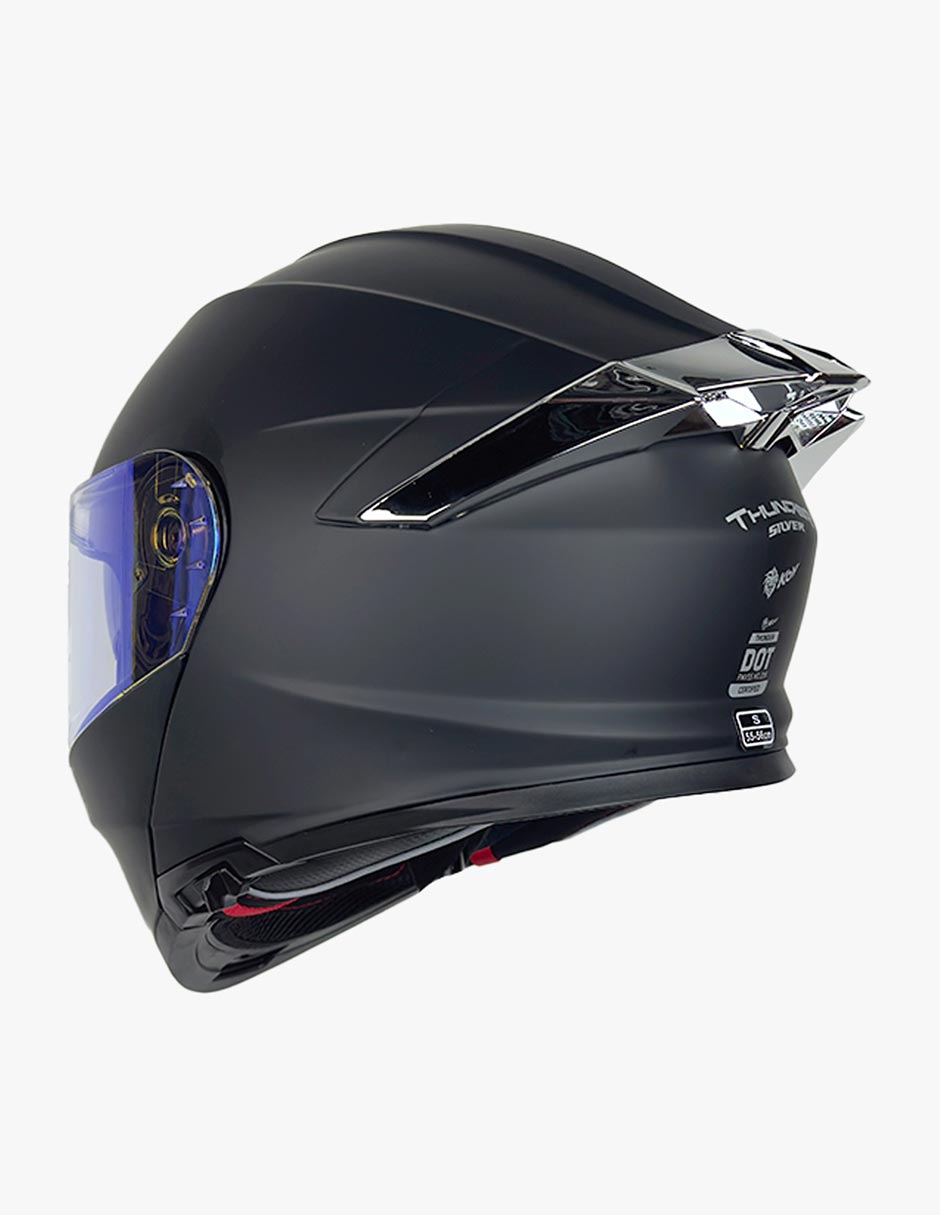 Foto 4 pulgar | Casco Abatible Kov Thunder Plata  Visión Nocturna Dot