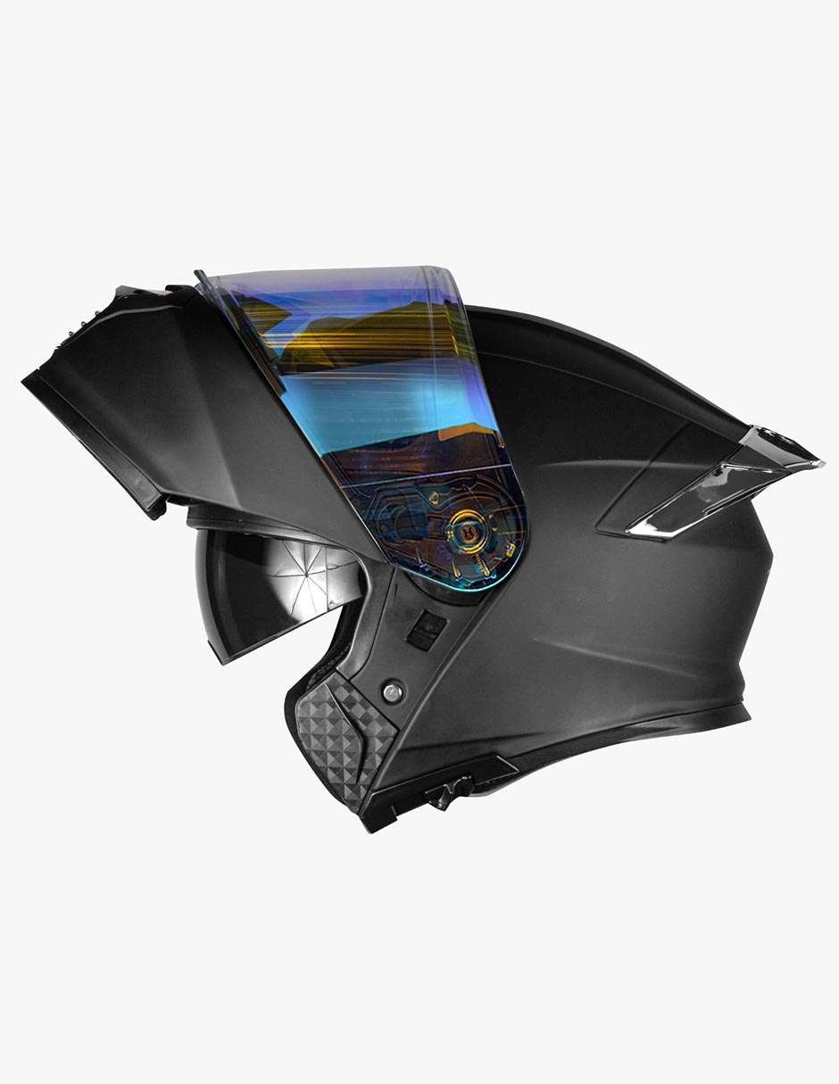 Foto 4 | Casco Abatible Kov Thunder Plata  Visión Nocturna Dot