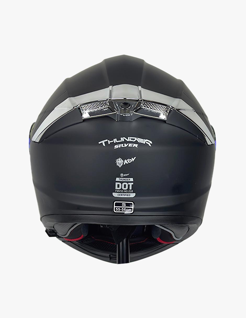 Foto 5 | Casco Abatible Kov Thunder Plata  Visión Nocturna Dot