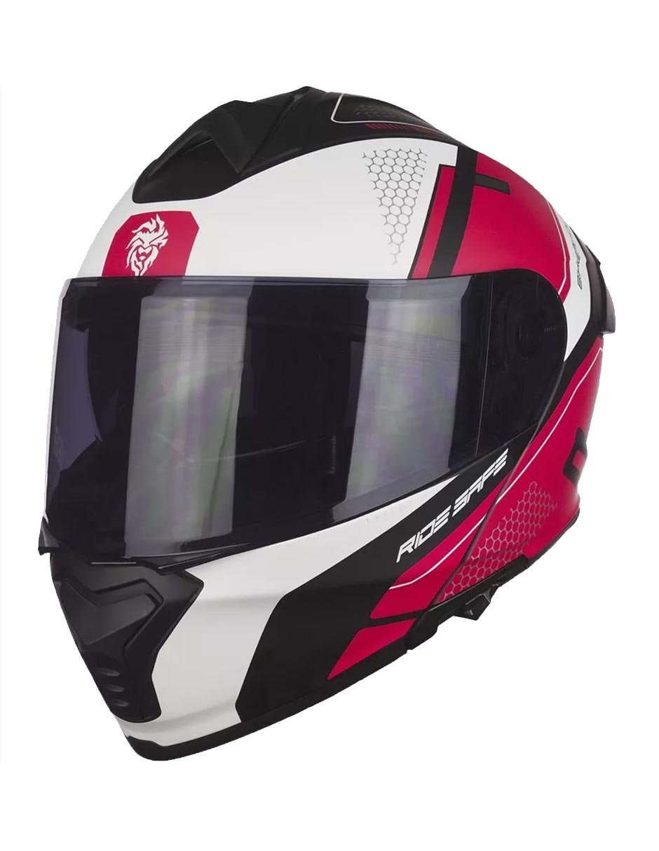 Casco Abatible Para Moto Kov Thunder Revenge Rojo/ Negro