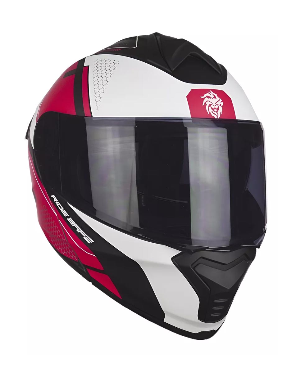 Foto 4 pulgar | Casco Abatible Para Moto Kov Thunder Revenge Rojo/ Negro