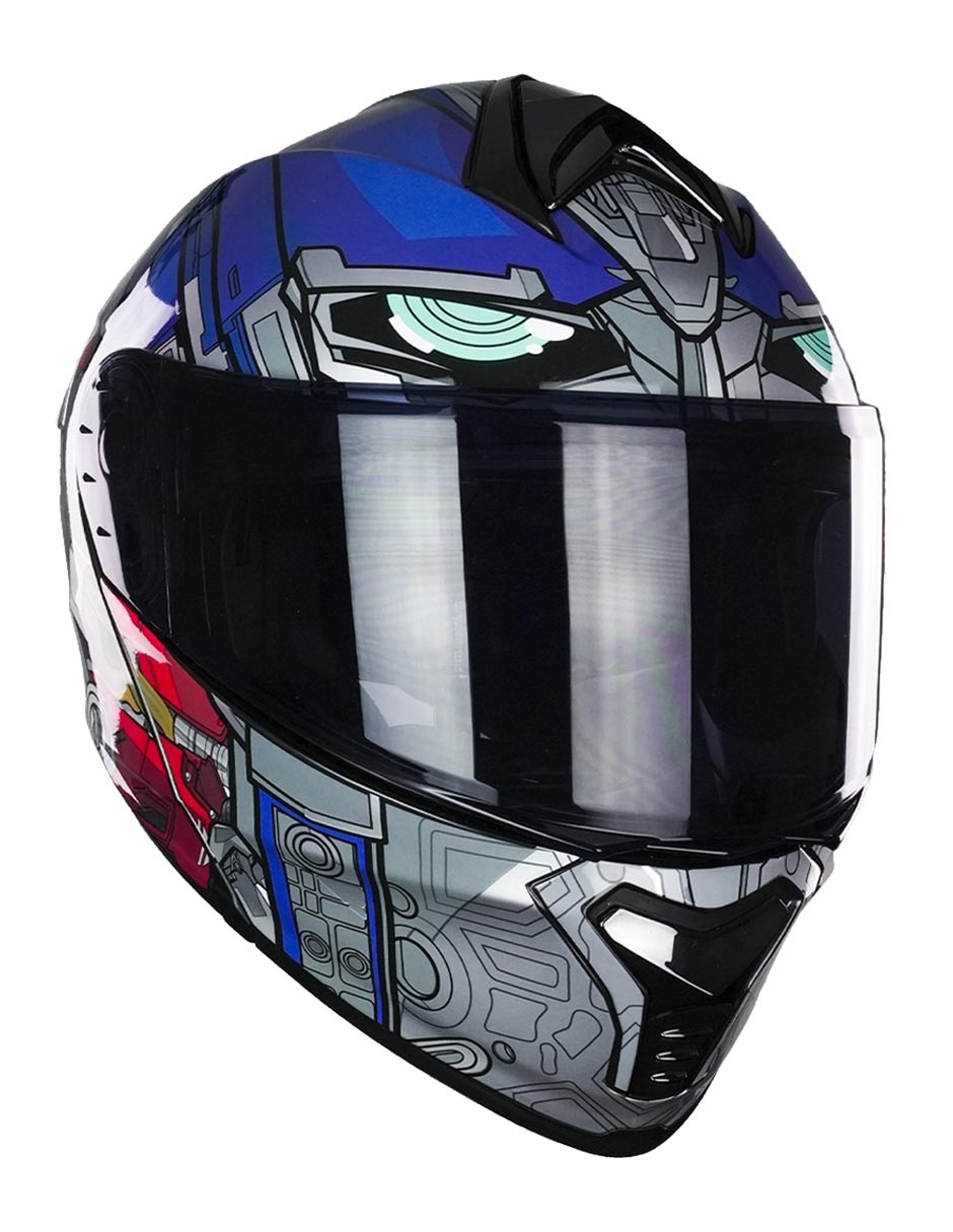 Foto 5 pulgar | Casco Abatible Kov Transformers Optimus Prime Dot Luz Led
