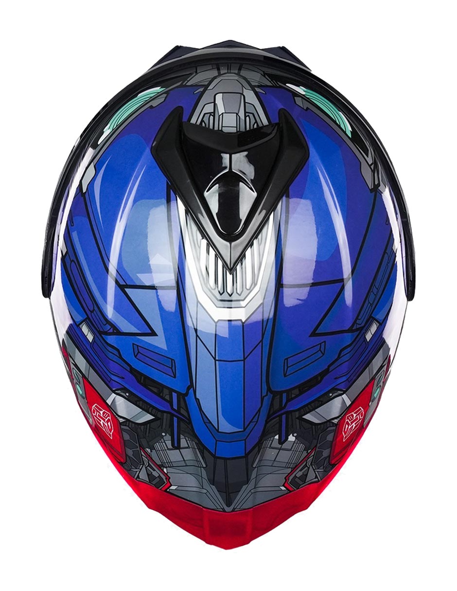 Foto 7 pulgar | Casco Abatible Kov Transformers Optimus Prime Dot Luz Led