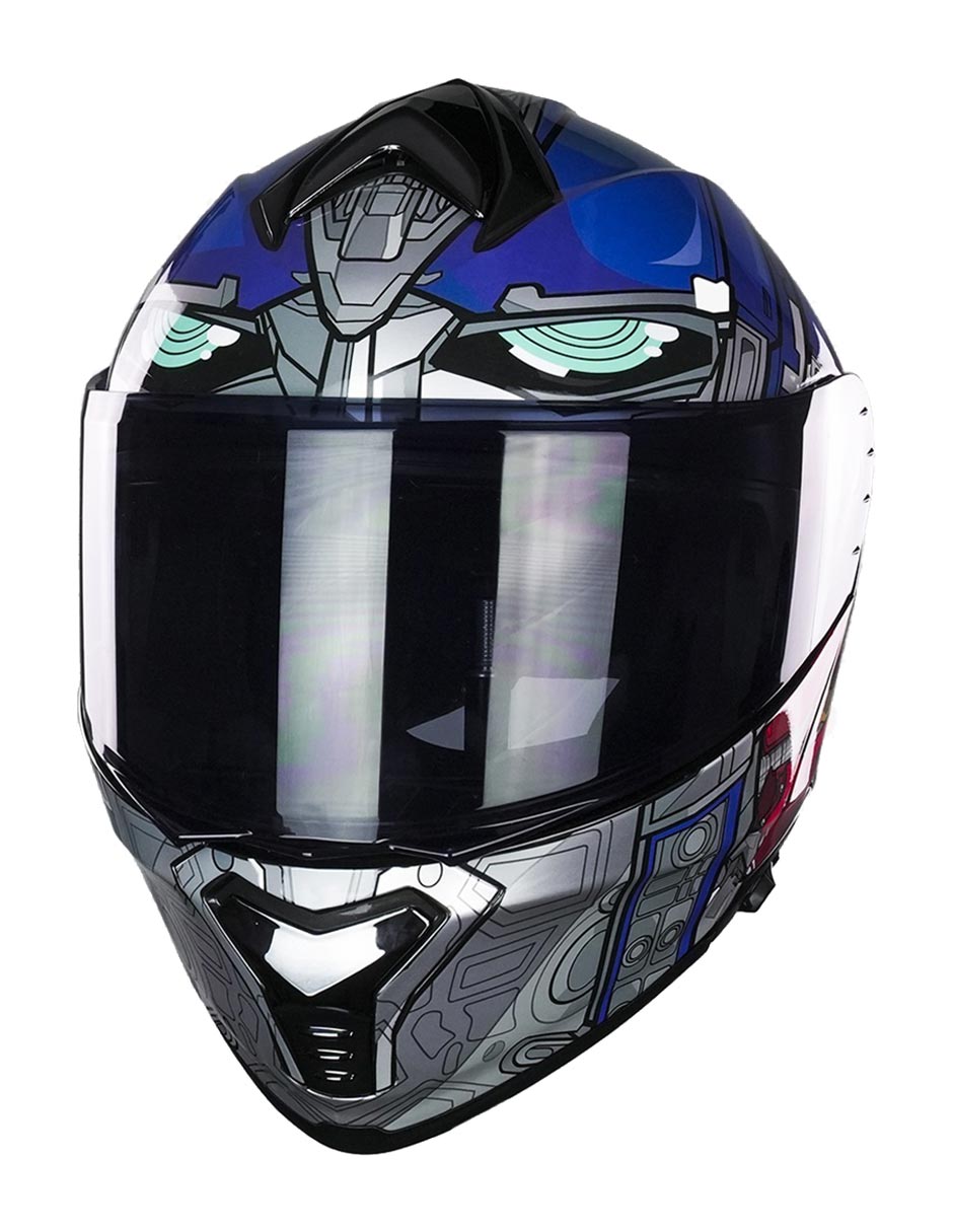 Foto 8 pulgar | Casco Abatible Kov Transformers Optimus Prime Dot Luz Led